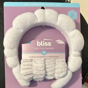 Bliss Bubble Headband & Wristbands Set - Soft White